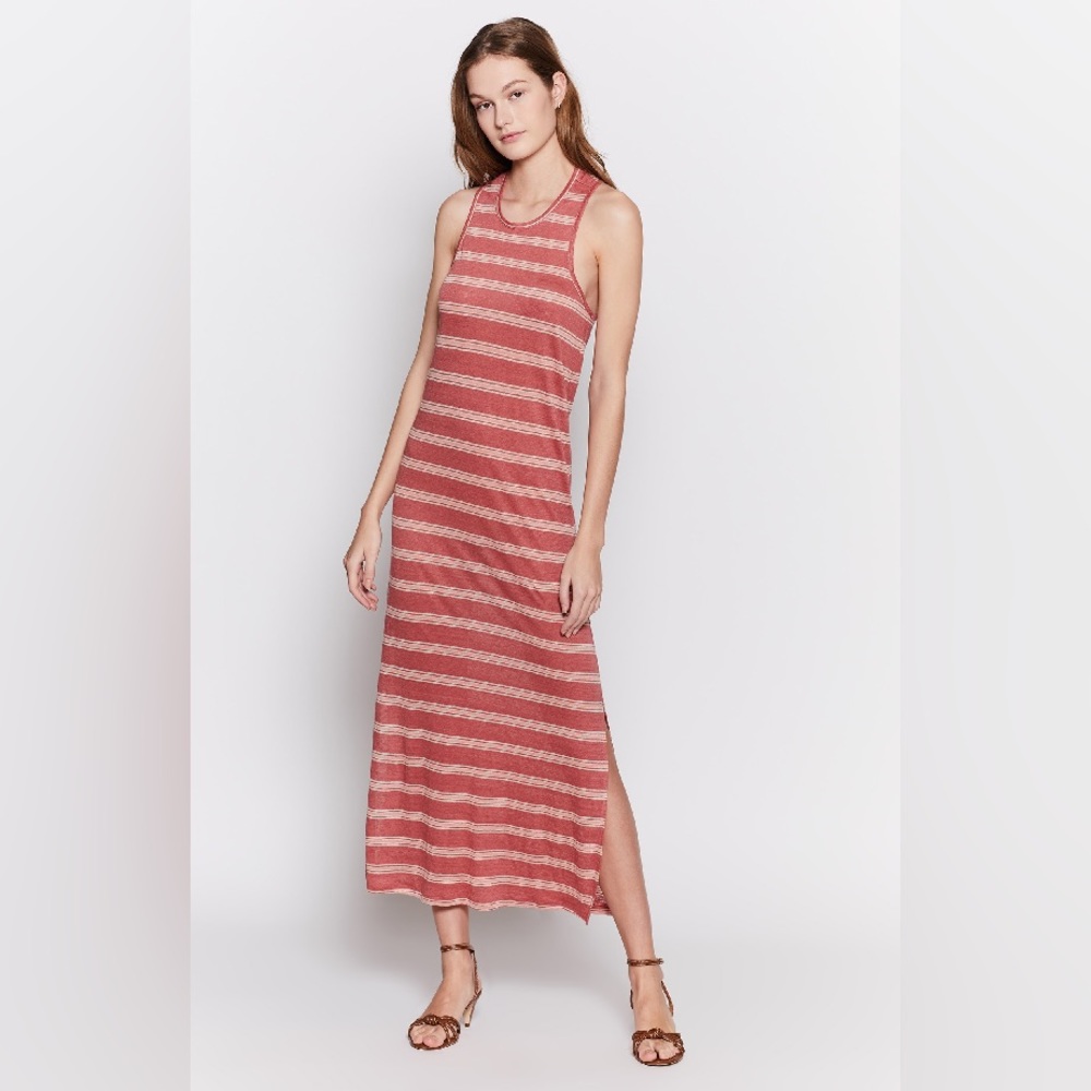 Joie Brellen Twist Back Linen Tank Dress / NWT Tropic Red / S / Striped